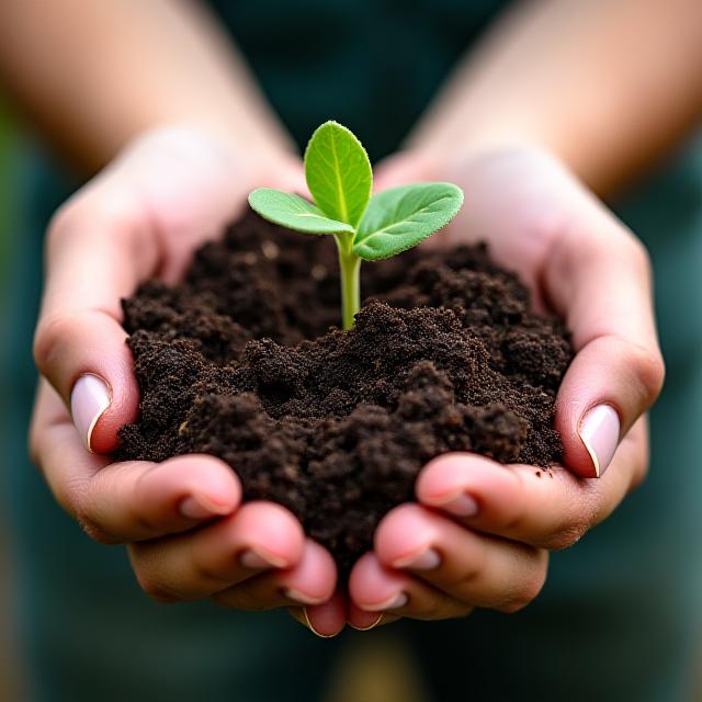 Dettaglio di radici e terreno sano in un vigneto biologico